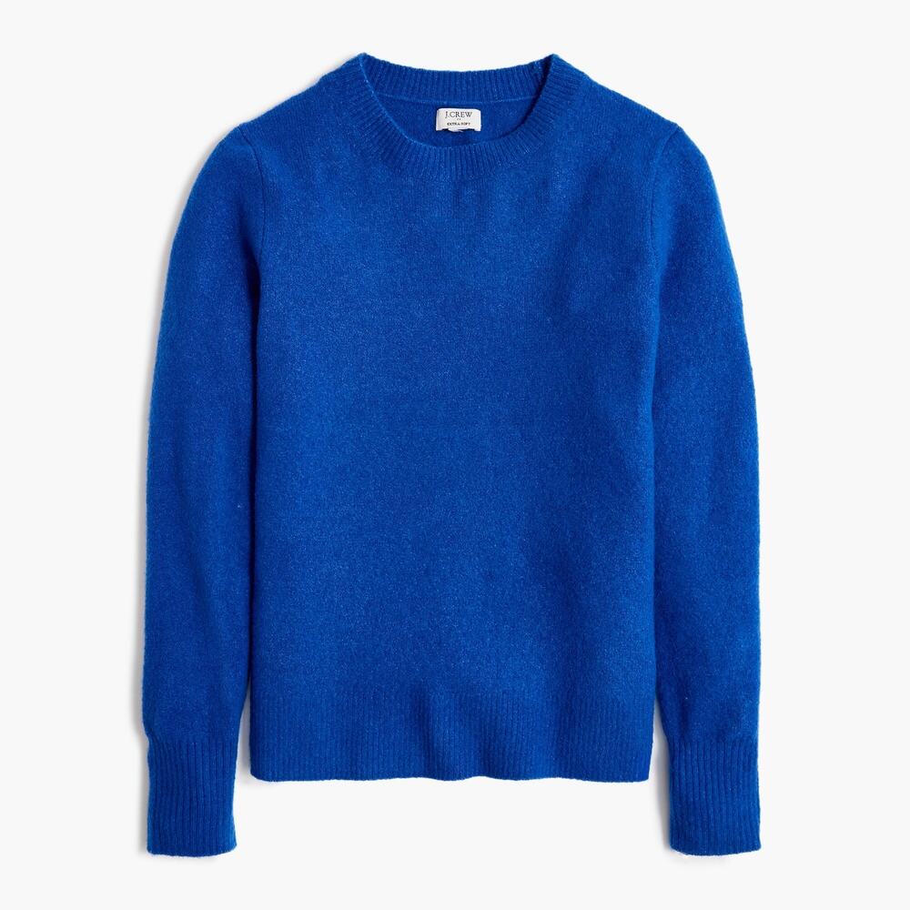 J.Crew Blue Crewneck Long Sleeve Sweater in Extra Soft Yarn Size XL